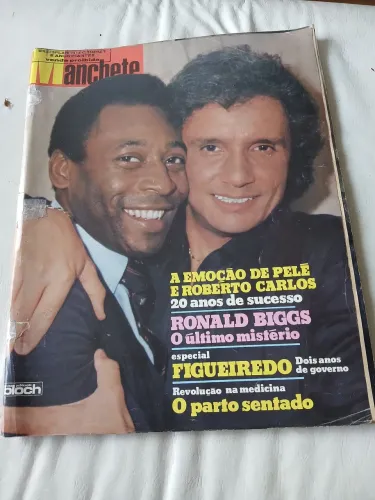 Revista manchete Pelé roberto carlos xuxa mirian rios sharon Stone figueiredo