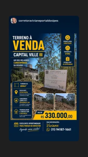 Vendo terreno no Condomínio Capital Ville 3