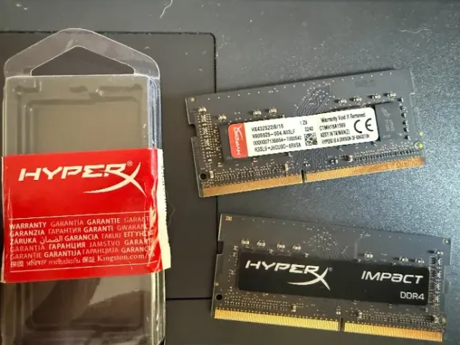 memória sodimm notebook ddr4 3200mhz kingston  hyperx impact 32gb (2x16gb)