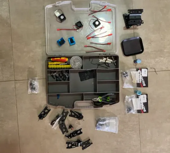 Lote Peças Reposição WLtoys 124007 / 124017 + Kit Parafusos E Rolamentos+ suporte manutenç