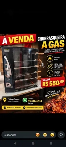 Churrasqueira à gás giratória 