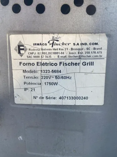 Forno elétrico Fischer 220v funcionando perfeitamente.