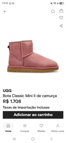 Bota ugg w classic ll ROSA original