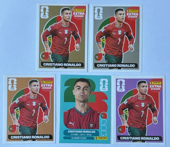 Kit CR7 Cristiano Ronaldo Figurinhas Legends Extra Stickers Panini