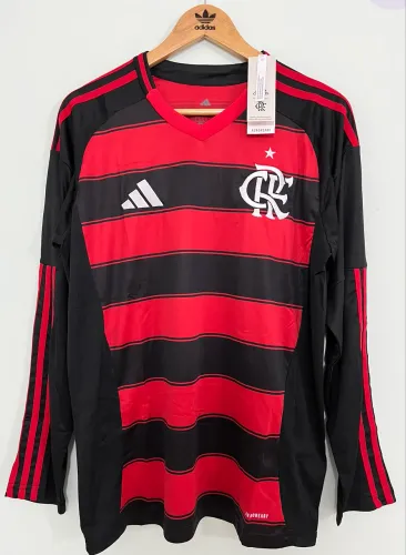 Camisa Flamengo 2025/26 Manga Longa (Pronta Entrega)