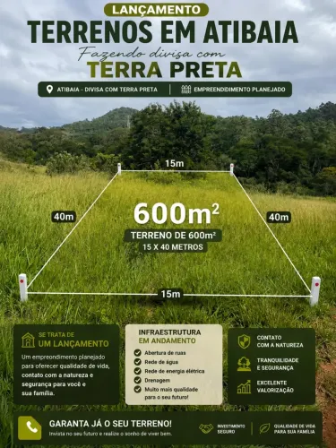 Atibaia | Lotes Amplos com Fácil Acesso pela Fernão Dias