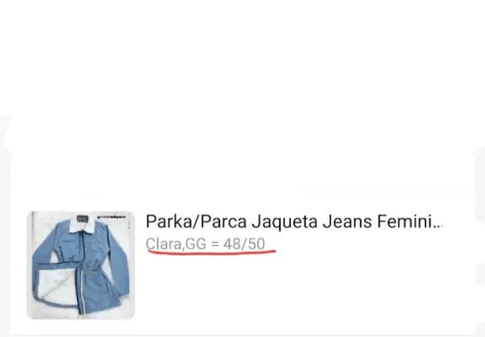 JAQUETA JEANS FEMININA GG