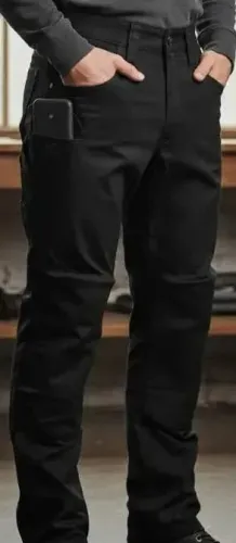 Calça jeans motociclista tamanho 42 - proteção para joelhos e quadril