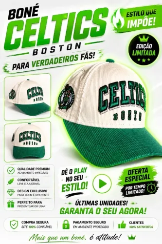 BONÉ NEW ERA 9FORTY M-CROWN A-FRAME BOSTON CELTICS NBA VERDE. EDIÇÃO ESPECIAL