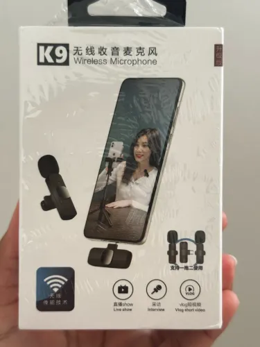 Microfone Celular Lapela  Sem Fio Iphone Profissional Karaoke?1/ 2