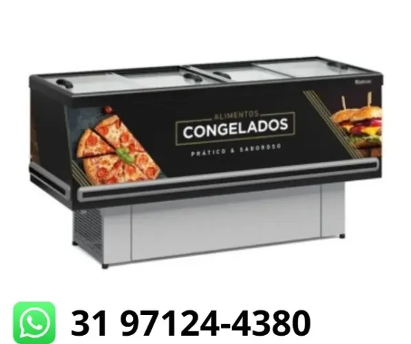 Ilha de Frios Vidro Reto Gelopar Nova
