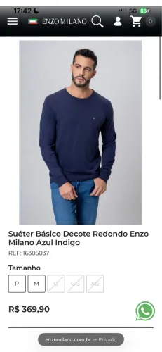 Suéter Enzo Milano em condição impecável