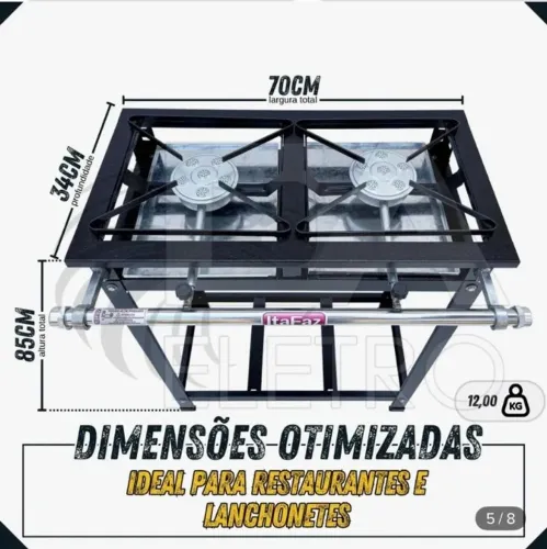 Fogão Industrial 2 Bocas Itafaz Alta Pressão