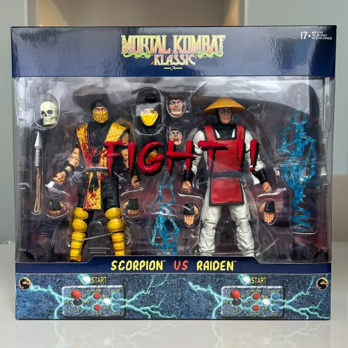 Combo Mortal Kombat Mcfarlane Toys Original Scorpion e Raiden Action Figures Bonecos