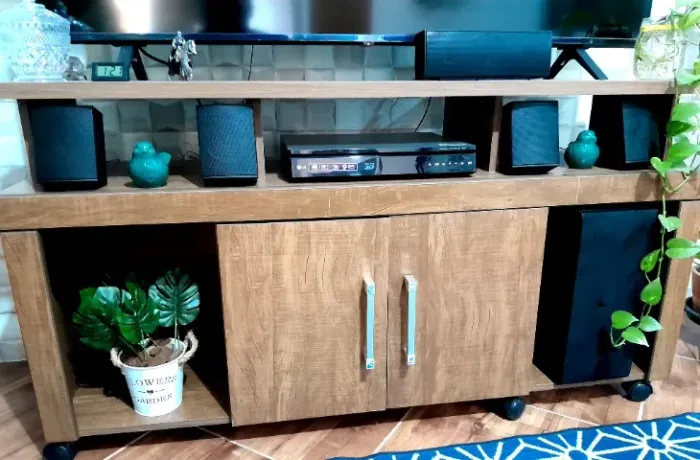 Rack para TV com Rodízios - Muito Conservado