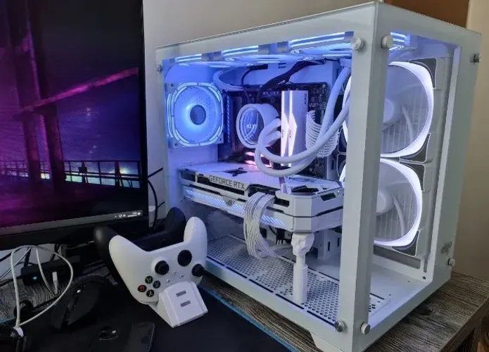 Pc Gamer Branco, RTX 3070 ROG STRIX WHITE, R7 5800X, B550M, 32GB RAM, 1,5TB SSD, 850W