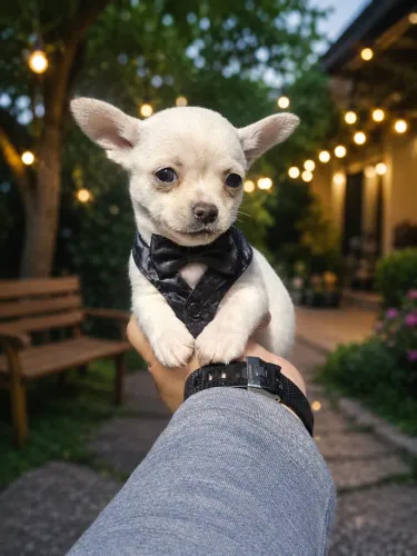 Maravilhoso chihuahua macho branco