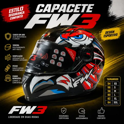 Vendo capacete fw3