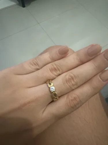 Anel ouro 18k 4 g
