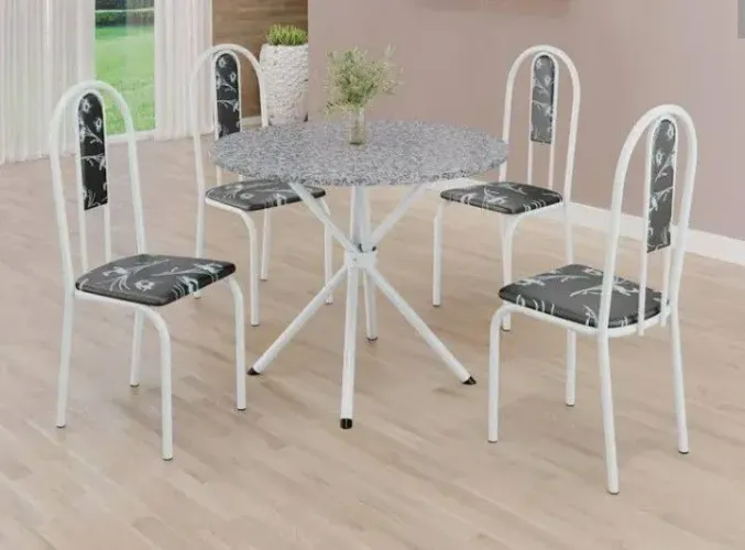 Vendo mesa com 4 cadeiras redonda