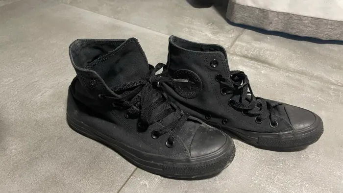 Chuck Taylor All Star Monochrome Canvas Cano Alto Preto