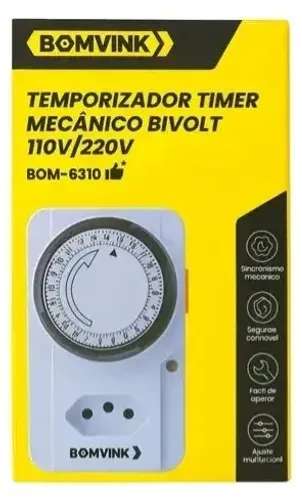 Timer Temporizador Manual Bivolt Bomvink