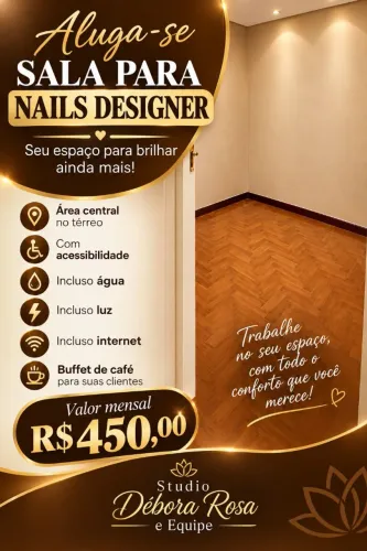 Aluga-se sala para Nails Designer R$450,00
