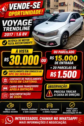 Volkswagen Voyage Trendline 1.6 T.flex 8V 4P 2017
