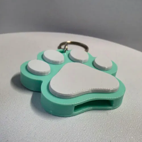 Chaveiro + abridor de latas no formato da patinha do seu PET