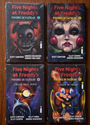 Lote 4 Livros Five Nights At Freddy's - Pavores de Fazbear (Vol. 2, 3, 4 e 5)