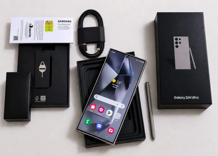 Samsung Galaxy S24 Ultra 256 GB - Titânio Cinza - Completo com Nota Fiscal