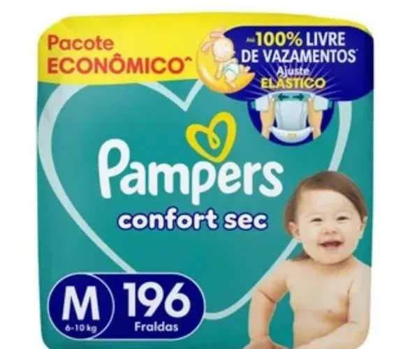 Fralda Pampers 196un M