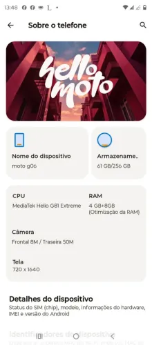 Celular semi novo 256 gigas com documento e tudo valor 700