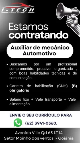 Auxiliar de Mecânica média 3.000 R$