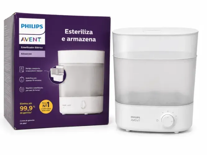 Esterilizador Elétrico Philips Avent Premium 110V | Completo | Caixa