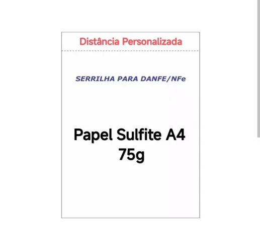  Papel Sulfite  A4 75g Danfe NF-e   FOLHAS PERSONALIZADAS 