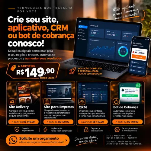 Criação de site para empresas e autônomos