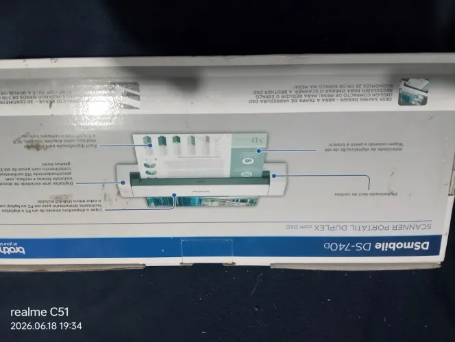 Scanner Brother Portátil DS740D A4 Duplex USB 15ppm