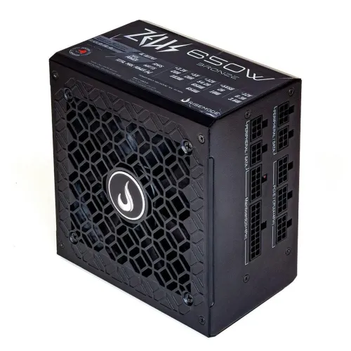 Fonte Gamer Rise Mode Zeus, 650W, Modular, PFC Ativo, Preto.