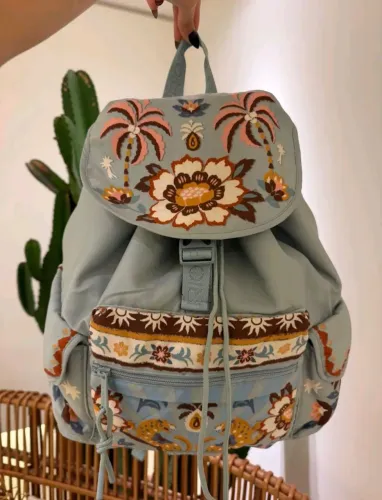 Mochila Original Farm Pipoca Festa da Onça - Mochila Com Regulagem Tamanho Único