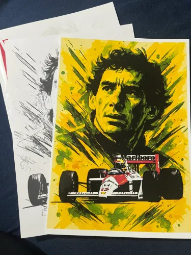 Ayrton Senna card e imãs