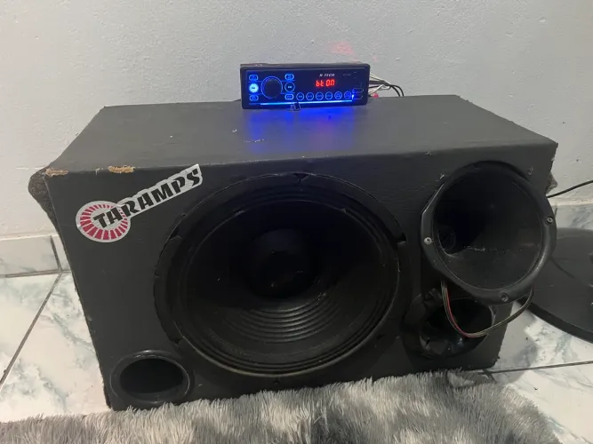 Caixa de Som Amplificada Completa - Som Automotivo