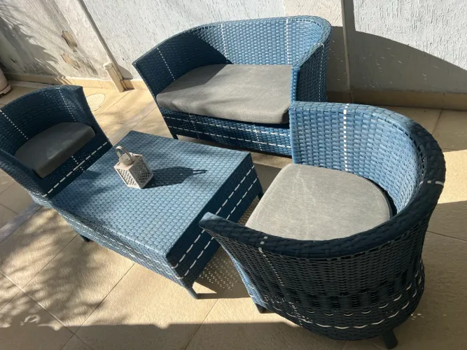 Conjunto 2 poltronas Mesa e Namoradeira varanda