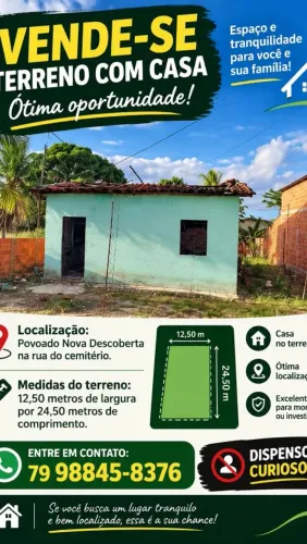 Vendo localizada no povoado nova descoberta rua do cemitério