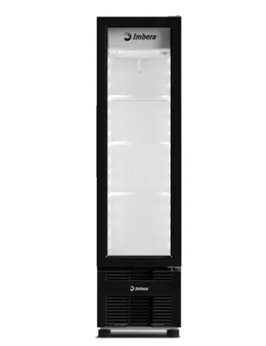 Refrigerador Imbera VR08S Inverter 244L Porta de Vidro Preto com Branco Bivolt