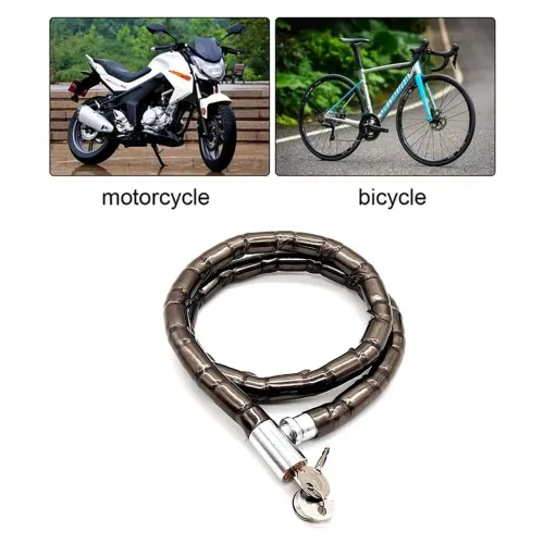 Cadeado Grosso Anti Furto Articulado 18x100cm Bicicleta Bike Moto