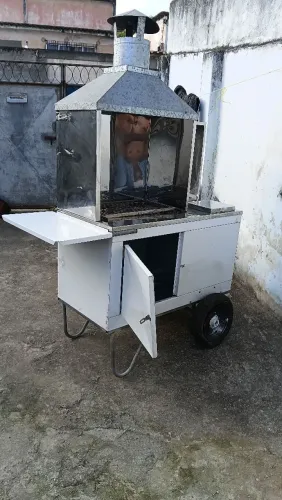 Carrinho móvel churrasqueira nova