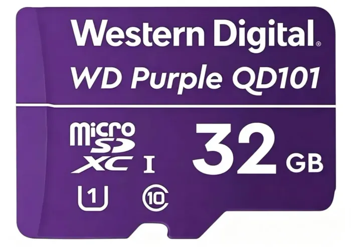 Cartão de Memória MicroSD 32GB WD Purple - Ideal para Câmeras de Segurança e Dashcam