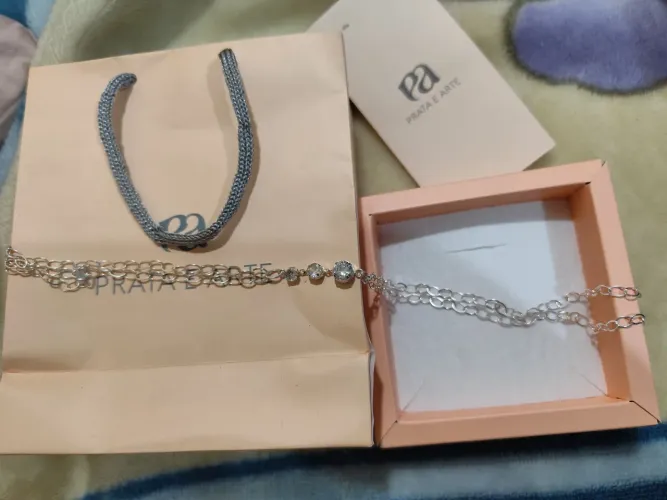 colar choker prata e arte novo