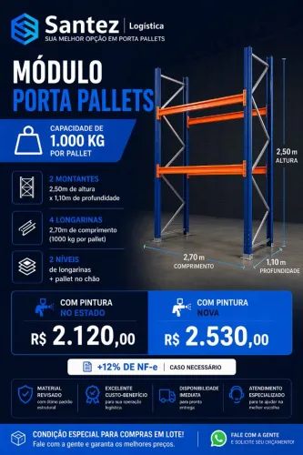 Porta Pallet módulo completo 